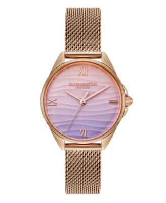 Women's Azure Rose Gold Tone Stainless Steel Mesh Bracelet Watch, 30mm