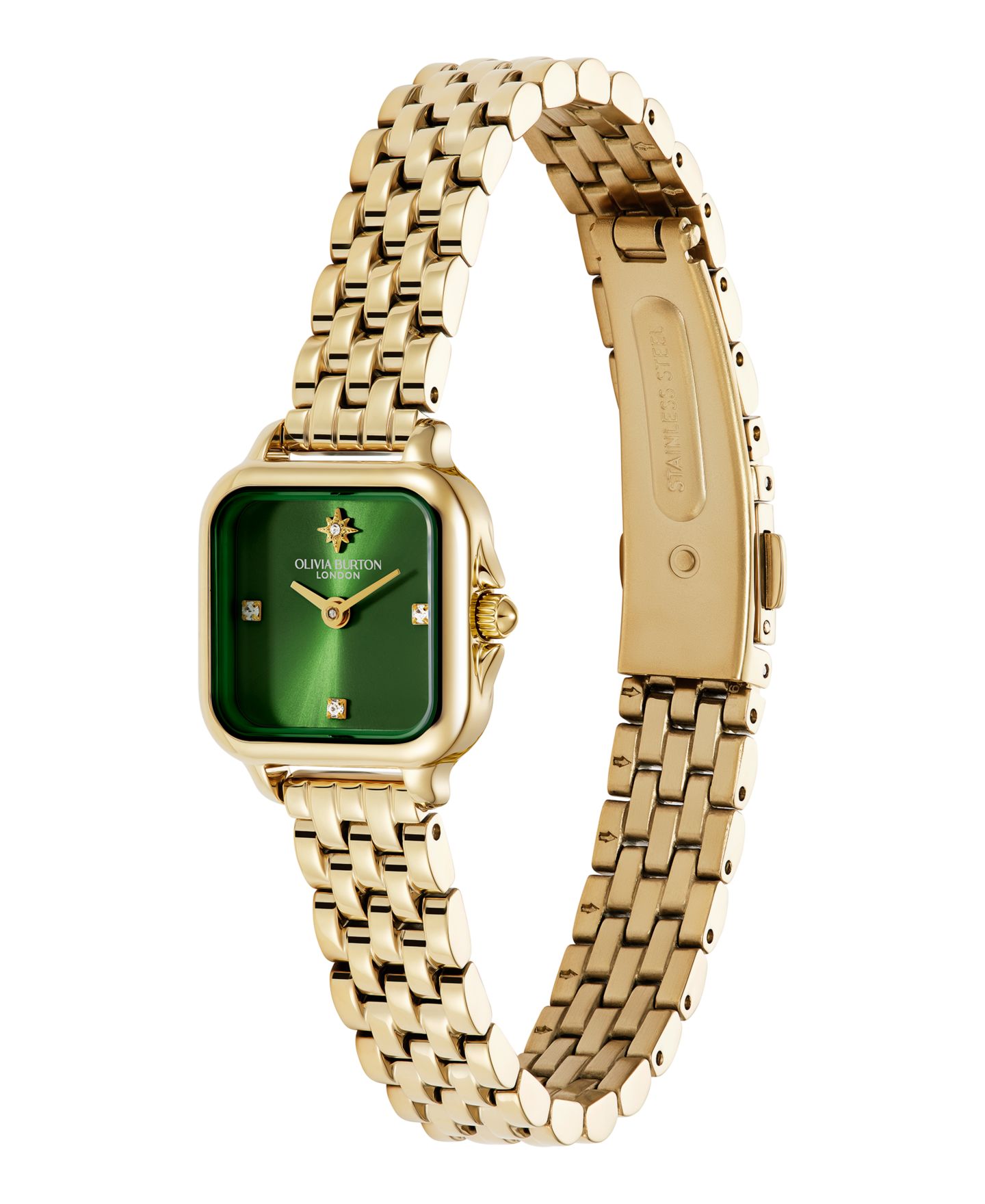 Женские часы Olivia Burton Mini Grosvenor Gold Tone Stainless Steel Bracelet Watch, 20mm — фото 2