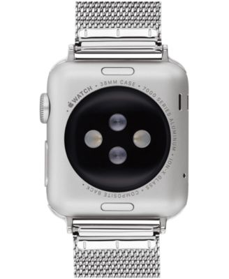 Women's Silver Tone Stainless Steel with Blue and Purple Sig C Mesh Apple Watch, Strap 38mm, 40mm, 41mm