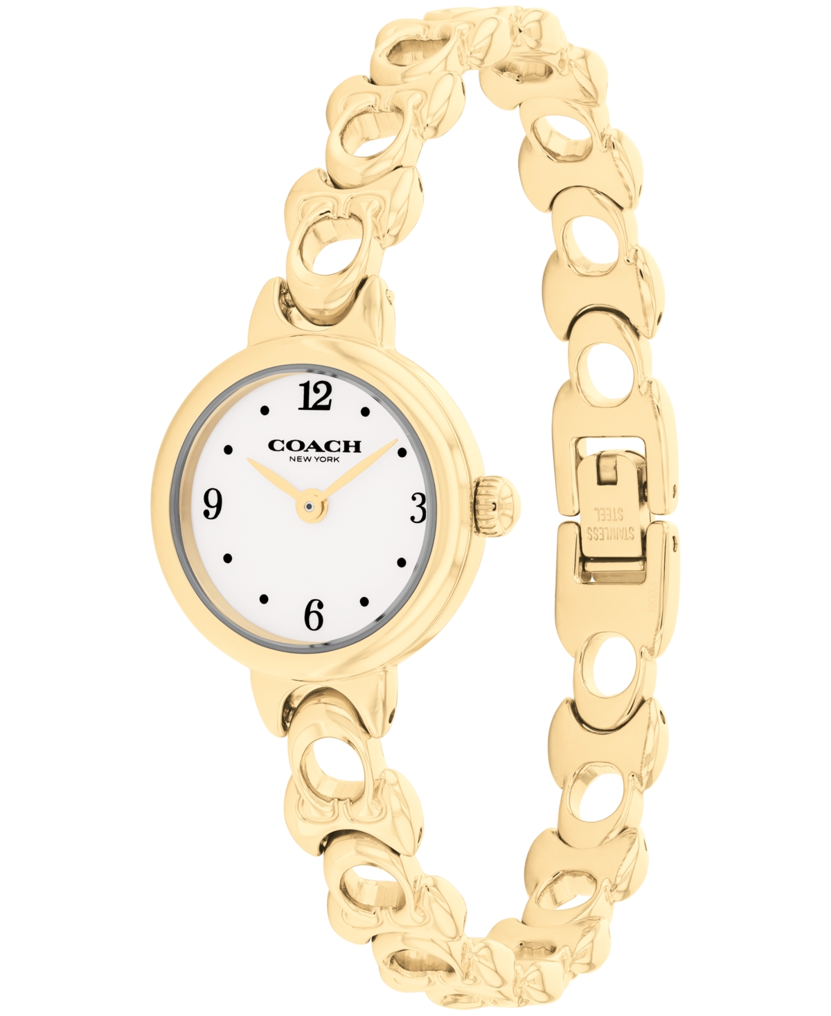 Coach Women's Iris Gold Tone Stainless Steel Bracelet Watch, 22.5mm