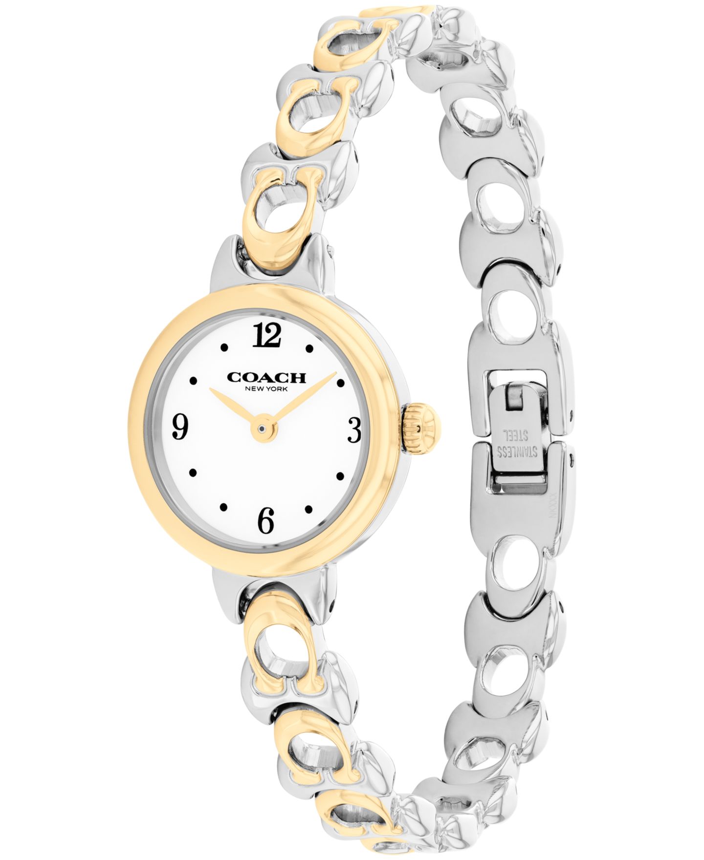 Женские часы COACH Iris Two Tone Stainless Steel Bracelet Watch, 22.5mm — фото 3