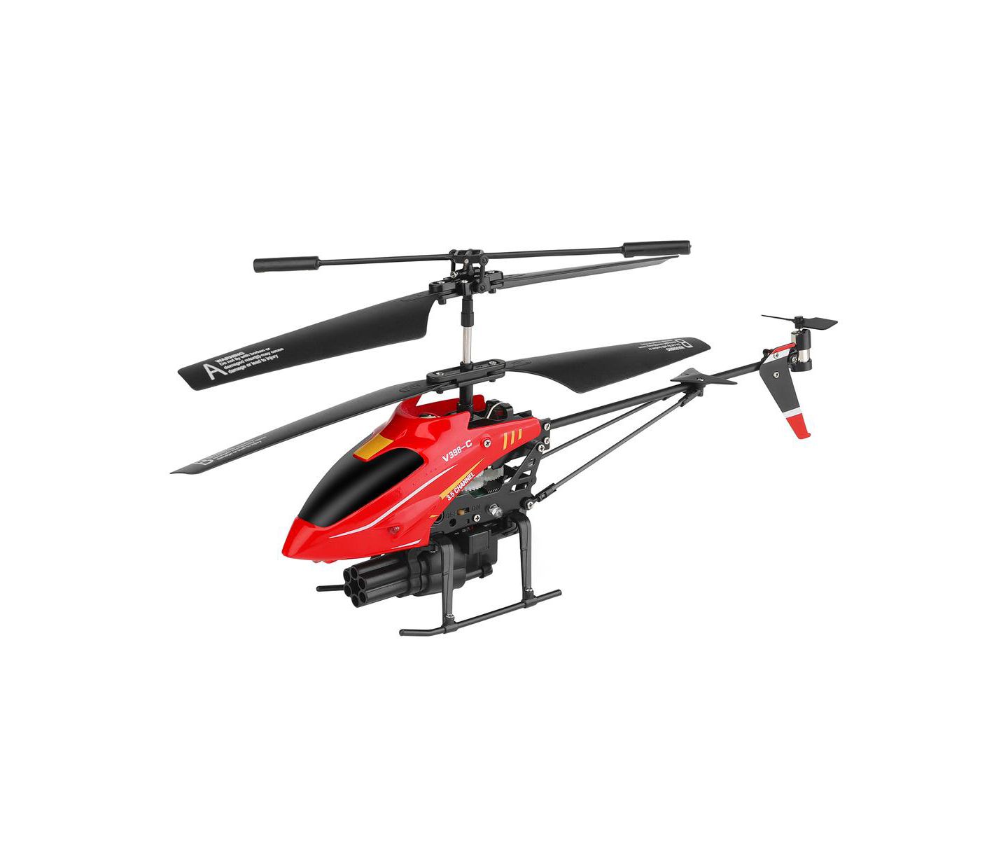 Детская игрушка Bruce & Shark V398-c 6-Axis Gyro Auto Hover Crash-Proof Remote-Control Helicopter, цвет: Красный — фото 5