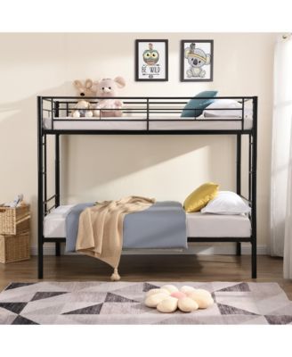 78.00"L Metal Bunk Bed Twin Over Twin