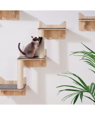 5-Piece Wall-Mounted Cat Shelf & Perch Set, Holds up to 40 lbs