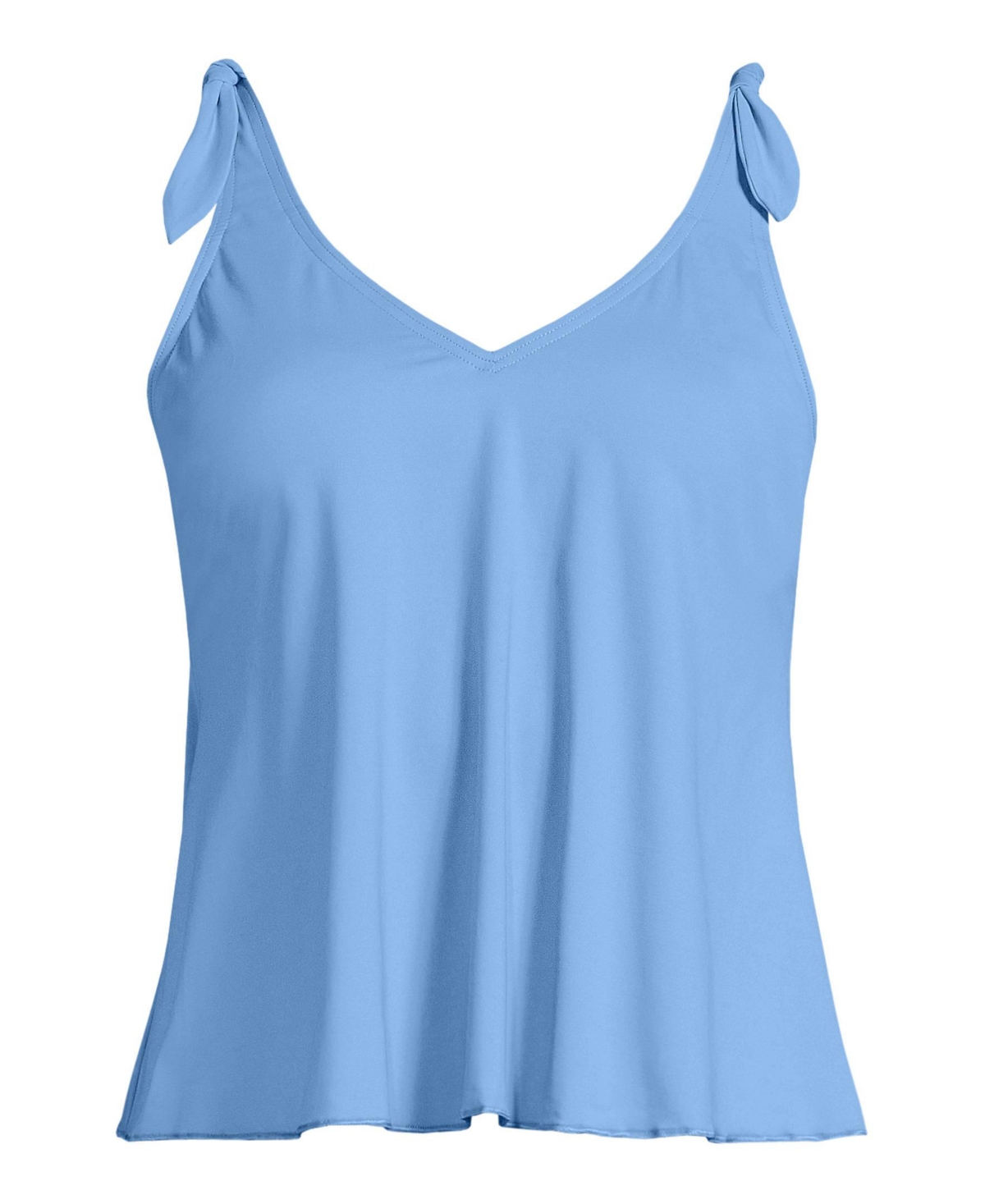 Lands' End Women's Tie Shoulder Flutter Tankini Top