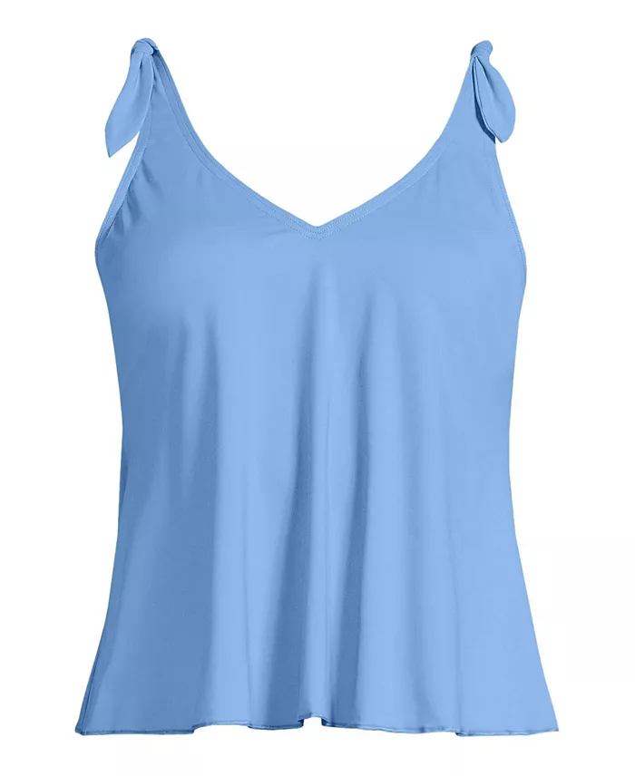 Women's Tie Shoulder Flutter Tankini Top 22.5" - thumbnail 7