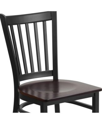 Vertical Back Metal Restaurant Dining Chair