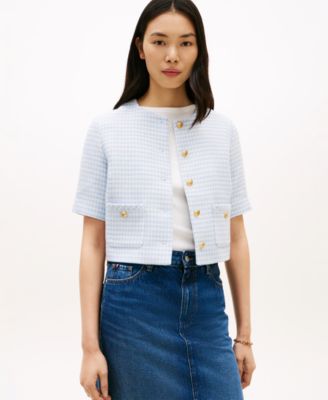 Women's Crewneck Tweed Lady Jacket