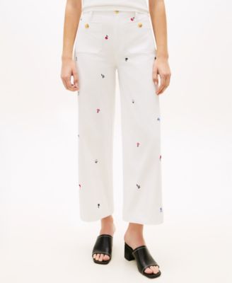 Women's Patch Pocket Printed Chinos Pants