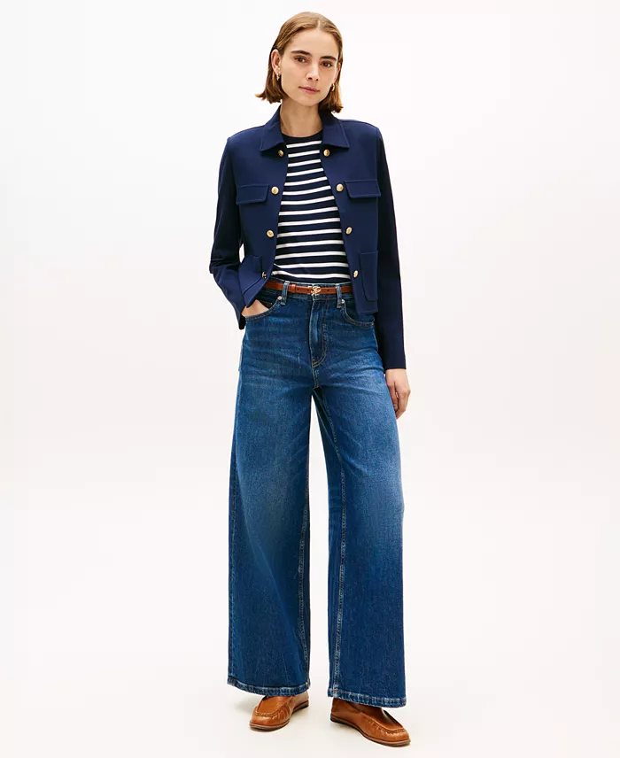 Women's Ponte Knit Band Collar Jacket - thumbnail 10