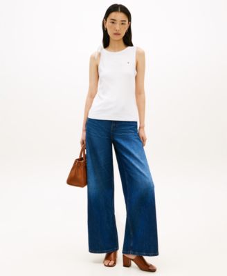 Women's Bow Detail Crew Neck Tank Top