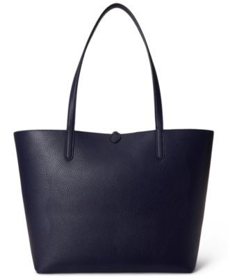 Faux-Leather Large Reversible Tote Bag
