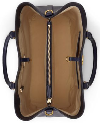 Full-Grain Leather Large Marcy Satchel Bag