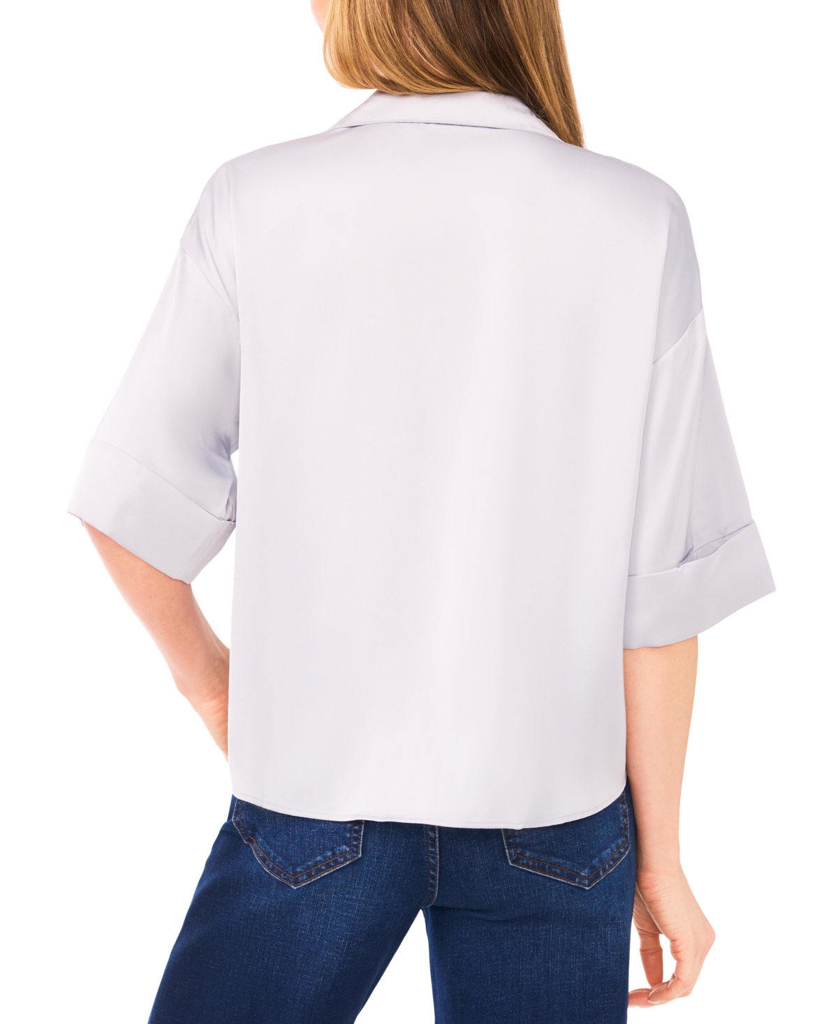 CeCe Women's Drop Shoulder Button-Up Shirt