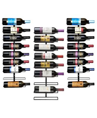 Metal Wall Mount Wine Rack - for Wine Bottles, Liquor, Champagne and more