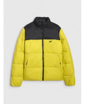 Men's jacket with synthetic filling - yellow