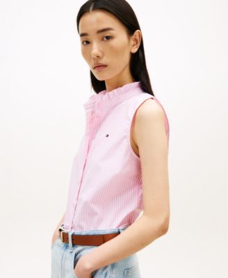 Women's Classic Frill Sleeveless Shirt