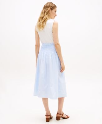 Women's Smocked Pull-On Midi Skirt