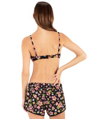 Women's Hibiscus Dream Phantom Floral Print Pull-On Board Shorts