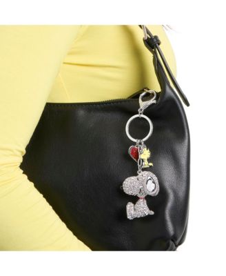 Snoopy Crystal Keychain with Woodstock Charm