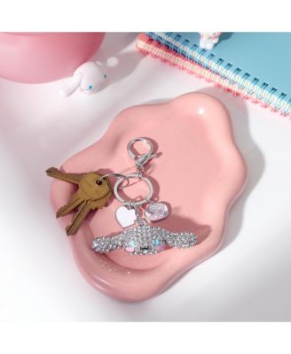 Sanrio Cinnamoroll Crystal Keychain with Candy & Heart Charms