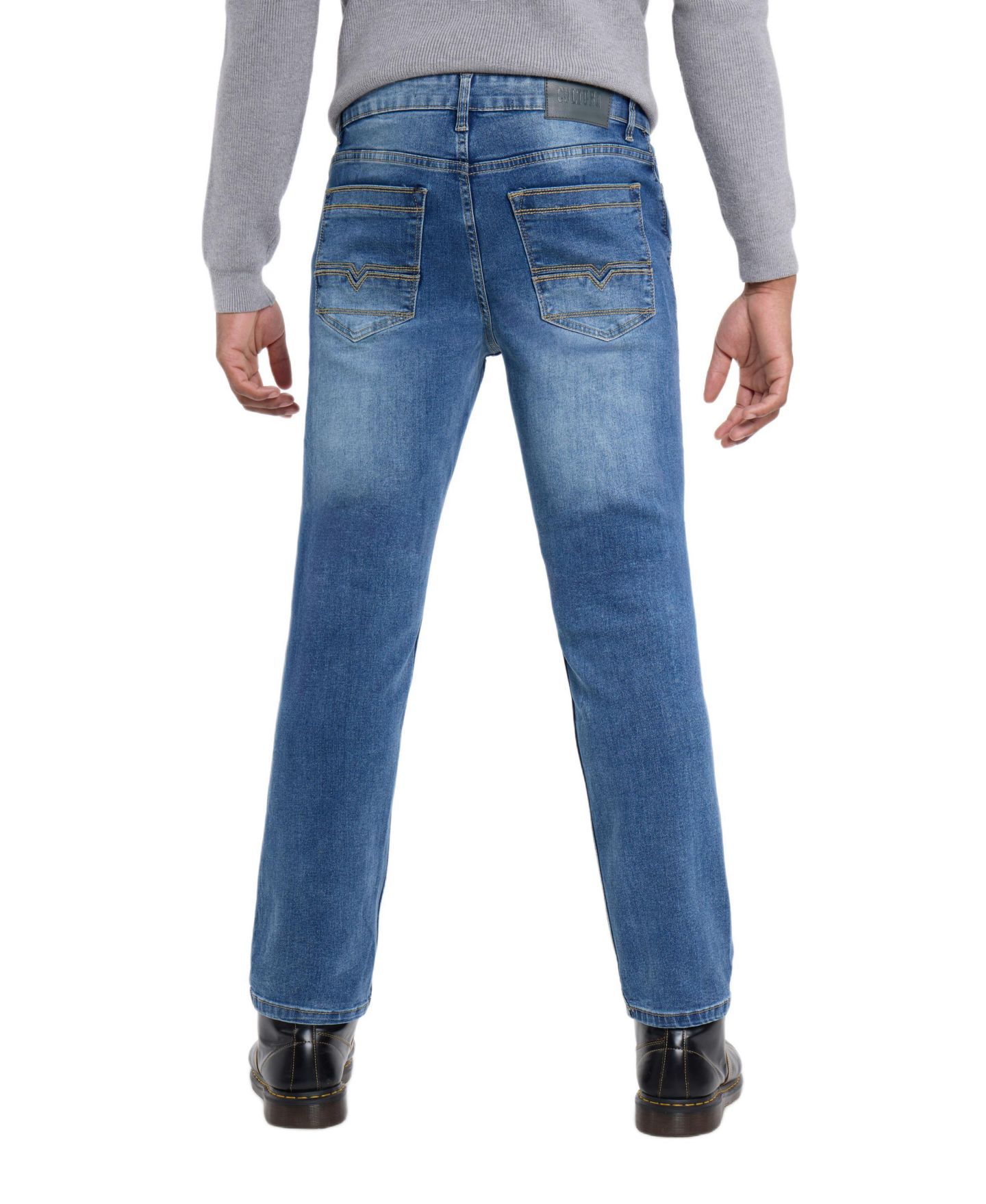 Мужские джинсы CULTURA Pieced Pockets Slim Fit, цвет: Средний синий — фото 2