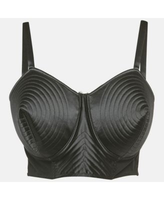 Women's X Lotta Volkova Black Satin Bra Top