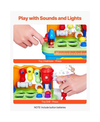 Musical Workbench Toy, Sounds & Lights, Musical Learning Workbench for Toddler Age 2 Years and Up