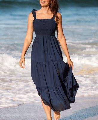 Women's Bonus Points Blue Maxi Beach Dress