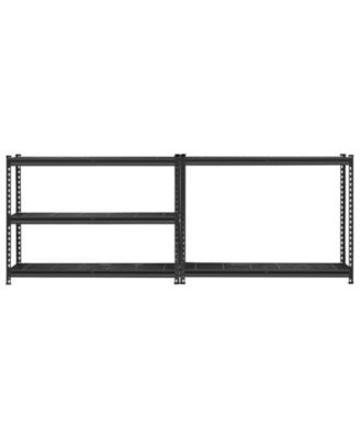 5-Tier Storage Shelves, 2500-Lb Capacity, 18"D x 48"W x 72"H, Adjustable Heavy-Duty Utility Rack, Black