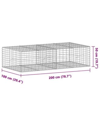 Gabion Basket Silver Galvanized Iron Large Heavy Weight Capacity