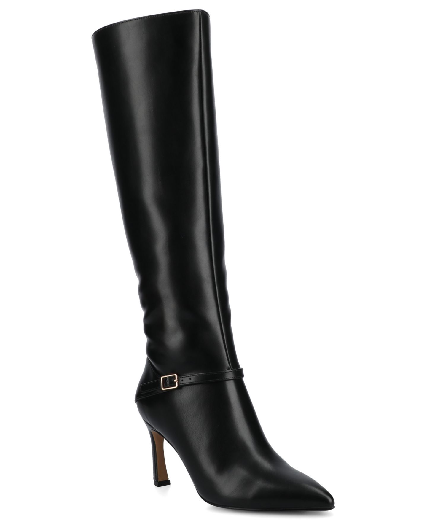 Женские ботинки Journee Collection Elara Stiletto Knee High Dress Boots, цвет: Чёрный — фото 1