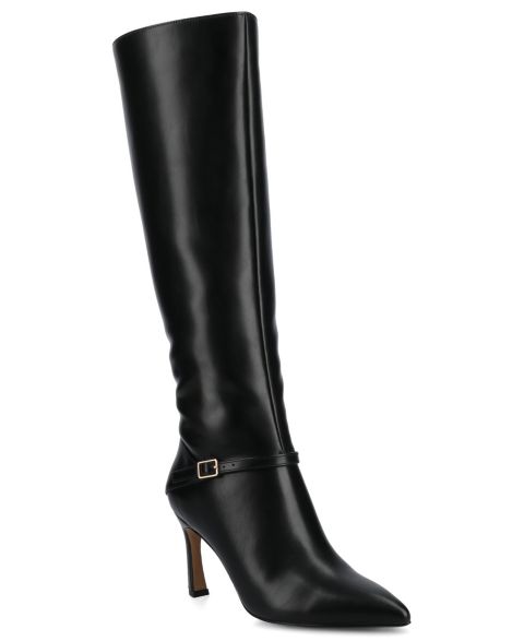Женские ботинки Journee Collection Elara Stiletto Knee High Dress Boots, цвет: Чёрный