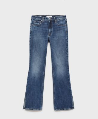 Women's Slit Straight-Leg Jeans