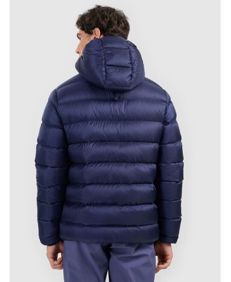 Men's trekking down jacket with natural filling -navy
