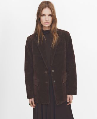 Women's Straight Suede Blazer