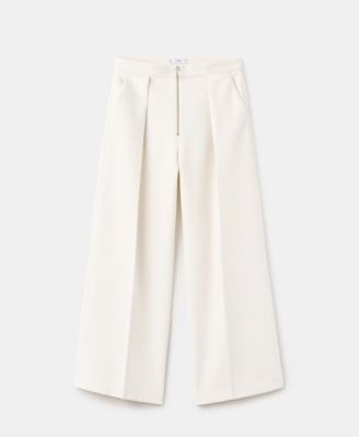 Women's Zipper Pleated Pants