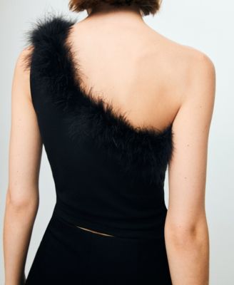 Women's Fine Knit Feather Top