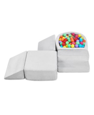 Foam Climbing Blocks, 5-Piece Set w/ Ball Pit (Balls Not Included), Indoor Climb & Crawl Playset, 6M-3Y