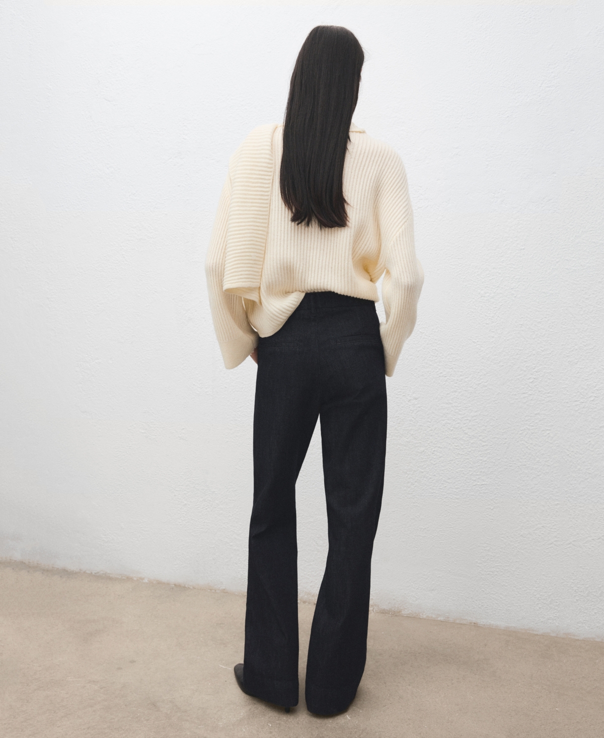 Mango Women's Wide-Leg Denim Pants