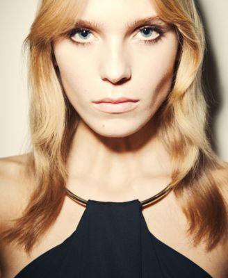 Women's Choker Collar Fine Knit Dress