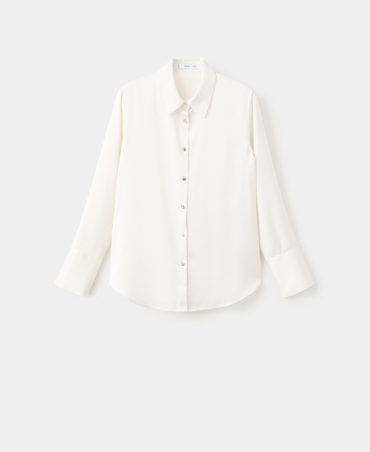 Mango Women's Satin Finish Flowy Shirt