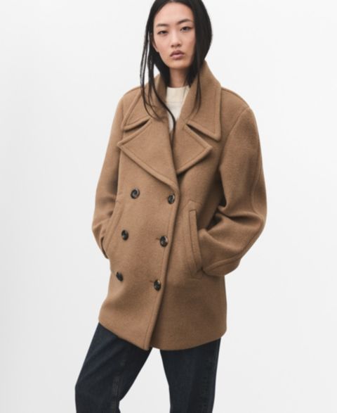 Женские куртки MANGO Women's Double-Breasted Manteco Wool Coat