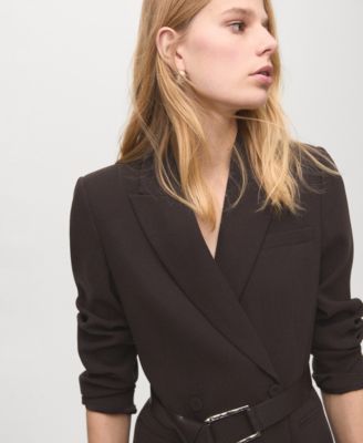 Women's Belt Blazer-Style Dress