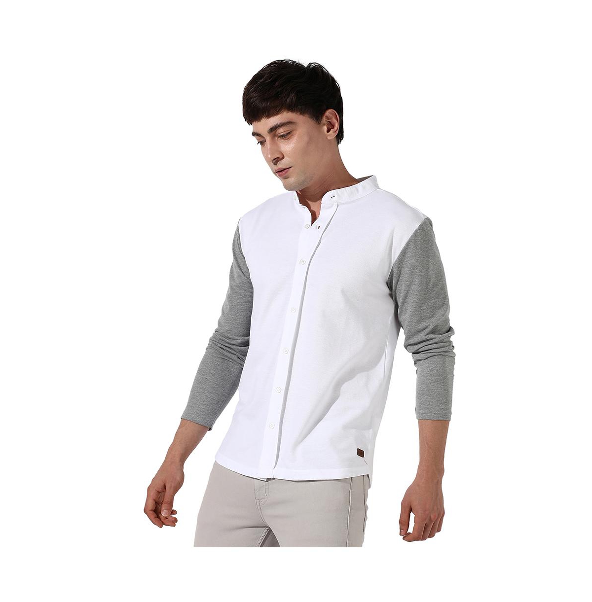 Campus Sutra Men's Colourblocked Regular Fit Shirt
