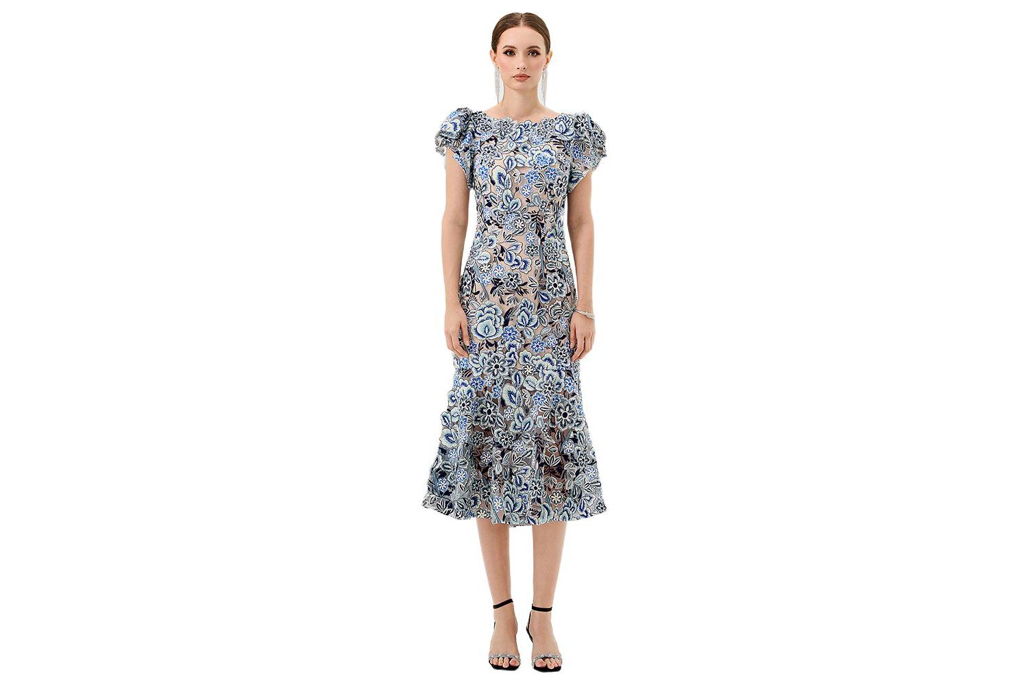 Women's Peri Flutter Sleeve Midi