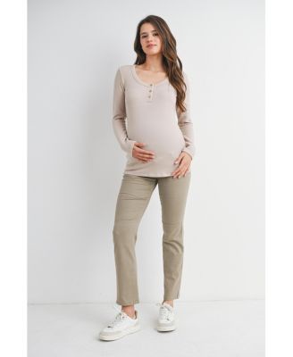 Maternity Henley Long Sleeve Nursing Top