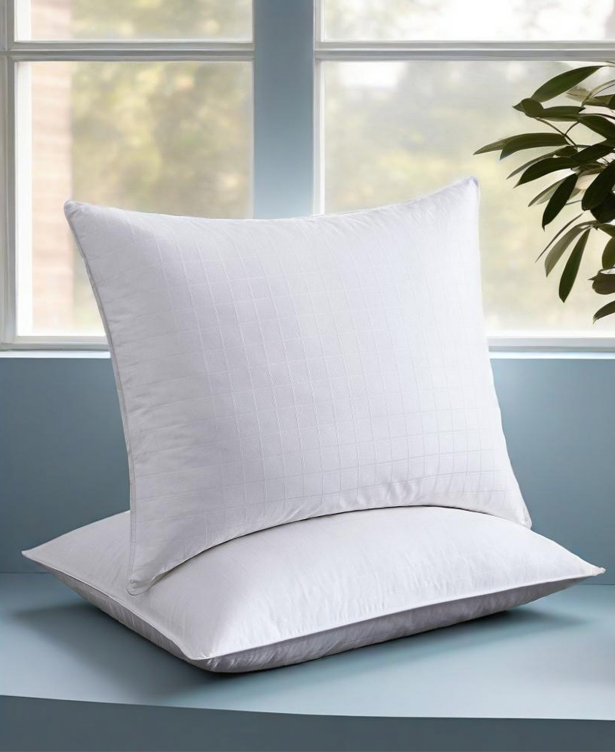 Unikome White Goose Down Feather 2-Pack Pillows, Queen