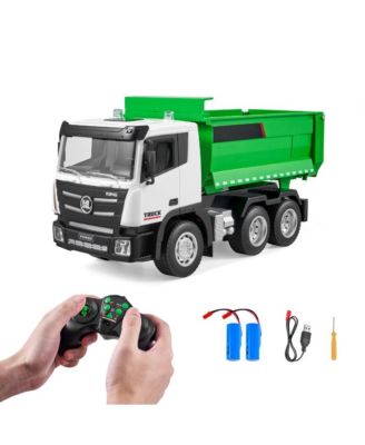 RC Dump Truck Toy, 9-Channel 1:18 Scale, Remote Control Dump Truck RC Construction Vehicle Truck Toy