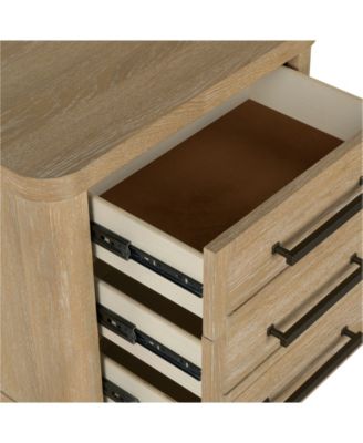 Marcel 28" Wood 3-Drawer Nightstand